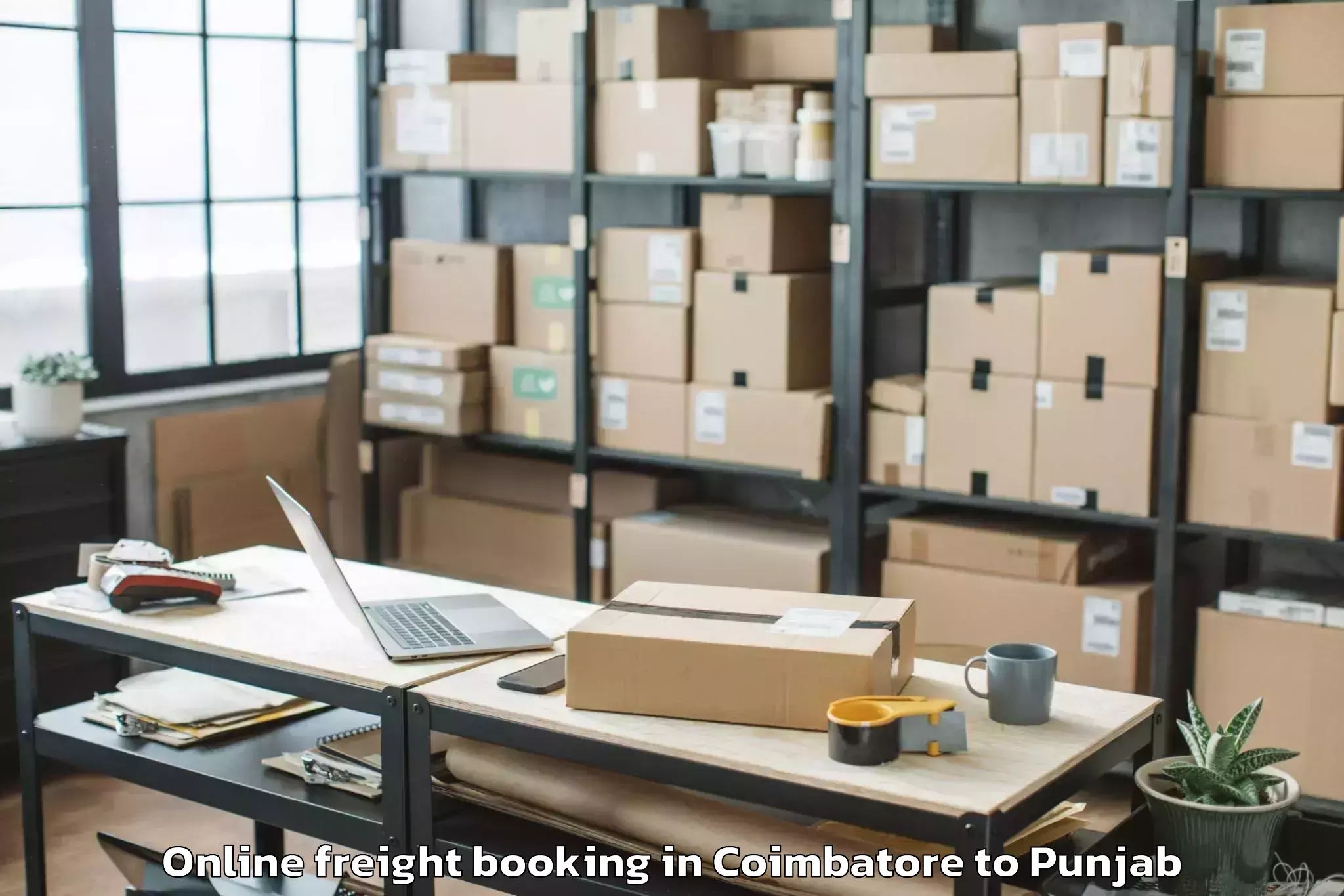 Get Coimbatore to Sunam Online Freight Booking